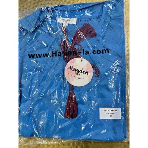 Hayden Los Angeles Women's Peasant Blouse – Size M, Blue/Red Boho Style - Picture 2 of 5